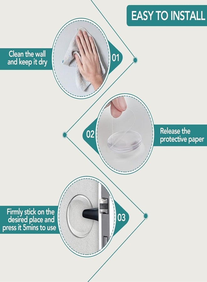 LeafLoom Door Stoppers Wall Protector 6Pcs | Self Adhesive Door Knob Protectors | Rubber Stoppers for Damage & Noise | Durable, Shock Absorbent & Discreet - Image 5